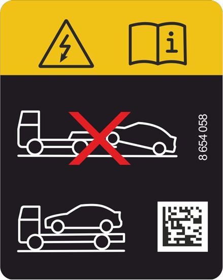 Picture of Mini U25 Countryman Recovery Door Pillar Label / Sticker