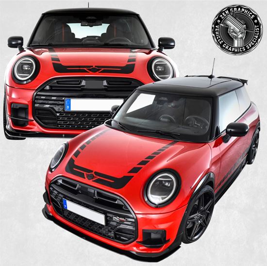 Picture of Mini F65 / F66 Cooper / Cooper S / JCW Bonnet Stripes / Stickers