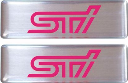 Picture of Impreza STi Hawk eye / Blob eye front Bumper Lip adhesive Badge 64mm x 20mm