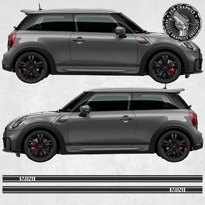 Picture of Mini F55 5 Door / F56 3 Door / F57 Cabriolet side Stripes / Stickers