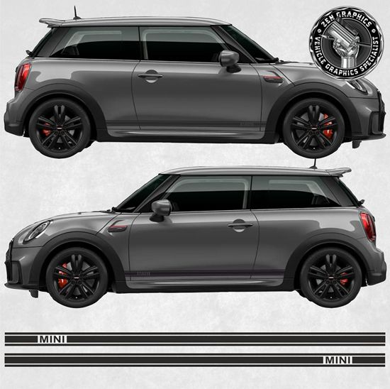 Picture of Mini F55 5 Door / F56 3 Door / F57 Cabriolet side Stripes / Stickers