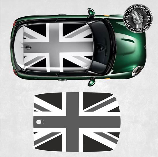 Picture of Mini F56 3 Door Black Jack Roof graphic / Sticker