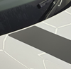 Picture of Black & Transparent OEM Spec Mini U25 Countryman Bonnet Stripes / Stickers