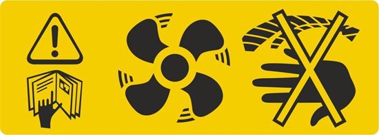 Picture of Mini R series 2002 - 2013 Fan Cowl Warning Decal / Sticker