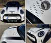 Picture of Mini F55 / F56 Transparent and Black 2024 Style JCW Bonnet Stripes
