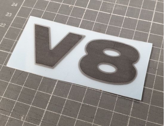 Picture of Genuine Range Rover P38 V8 Tailgate 3D Gloss Black Adhesive Letters