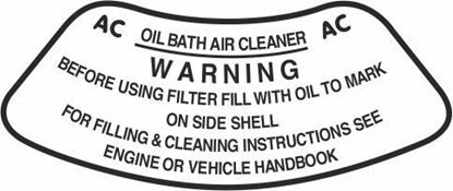 Picture of Land Rover Defender Series 1 / 2 AC Oil Bath Air Cleaner Decal / Sticker