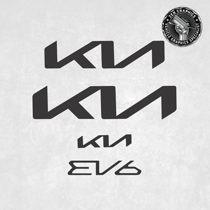 Picture of Kia EV6 Front and rear Badge overlay Decals / Stickers