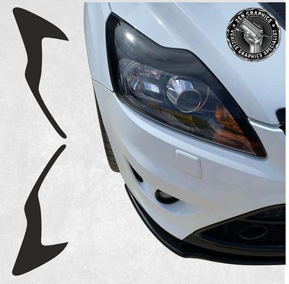 Picture of Ford Focus MK2  Face lift  ST / RS Headlight pre cut Brow Vinyl overlays