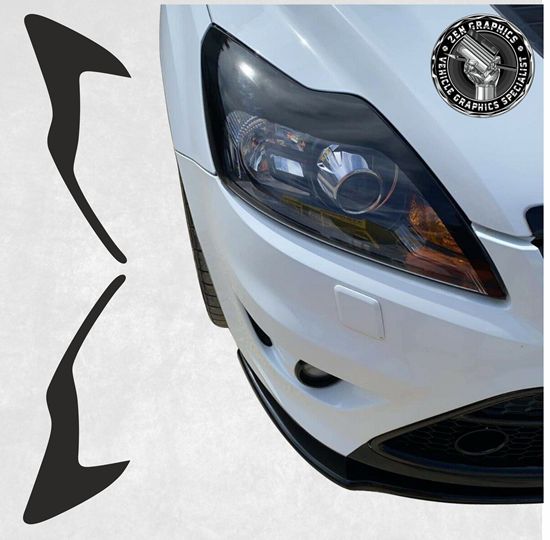 Picture of Ford Focus MK2  Face lift  ST / RS Headlight pre cut Brow Vinyl overlays