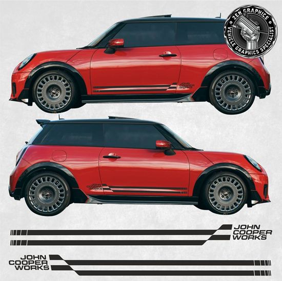 Picture of Mini F65 / F66 Cooper / Cooper S / JCW side Stripes / Stickers