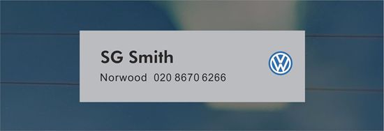 Picture of SG Smith - Norwood Dealer rear glass Sticker