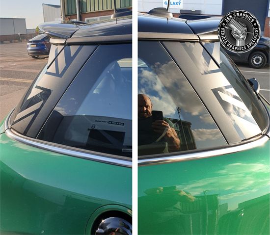 Picture of Mini F56 C pillar & Spoiler Night Jacks Decals / Stickers
