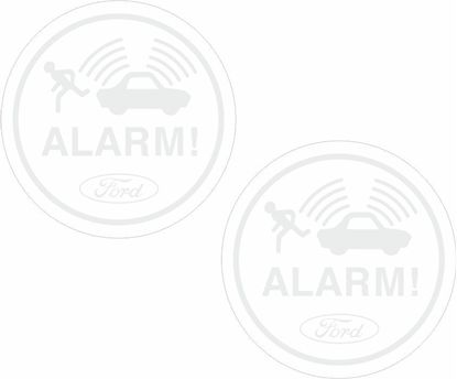 Picture of Ford Escort MK5 / MK6 RS Cosworth Anti Theft Alarm Decals / Stickers