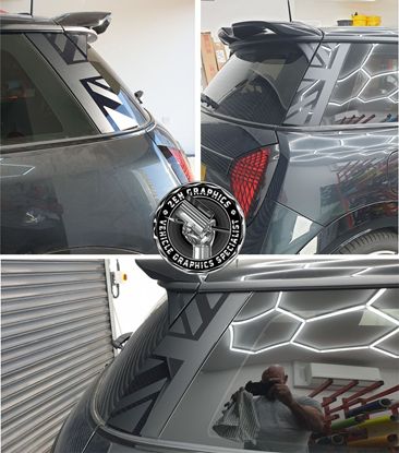 Picture of Mini F66 C Pillar and Spoiler sides Union Jack Decals / Stickers