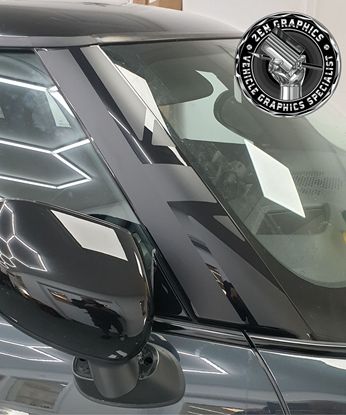 Picture of Mini F66 A Pillar and Spoiler sides Union Jack Decals / Stickers