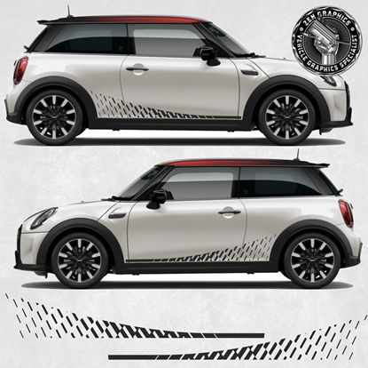 Picture of Mini F56 side Fade Stripes / Stickers