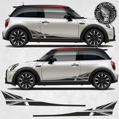Picture of Mini F56 side Night Jack Stripes / Stickers