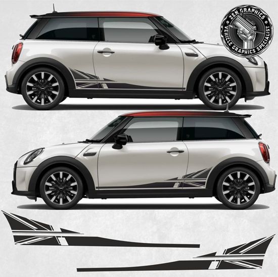 Picture of Mini F56 side Night Jack Stripes / Stickers
