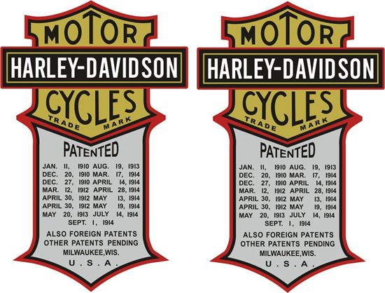 Picture of Harley Davidson Patented Decals / Stickers