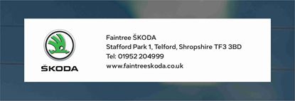 Picture of Faintree  Skoda- Telford Dealer rear glass Sticker
