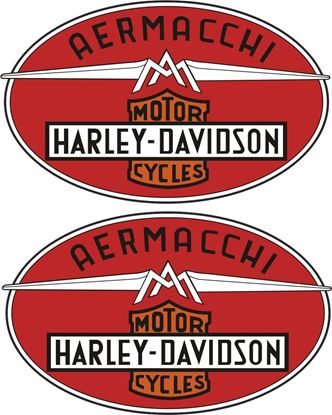 thumbnail image 2 of 1970 Aermacchi Harley-Davidson SS350 Sprint Tank Decal Set - Black & White Vinyl 2 of 6