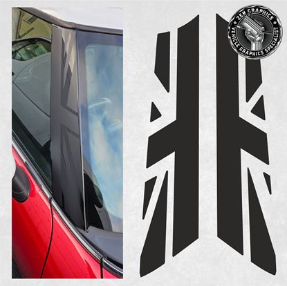 Picture of Mini F56 A pillar Night Jack Decals / Stickers