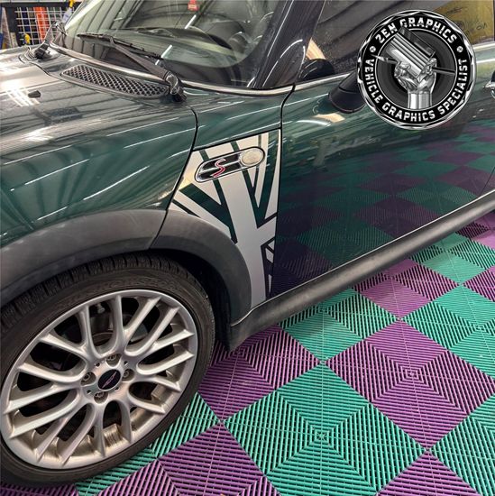 Picture of Mini R50 / R53 Cooper S side Scuttle Union Jack Decals / Sticker
