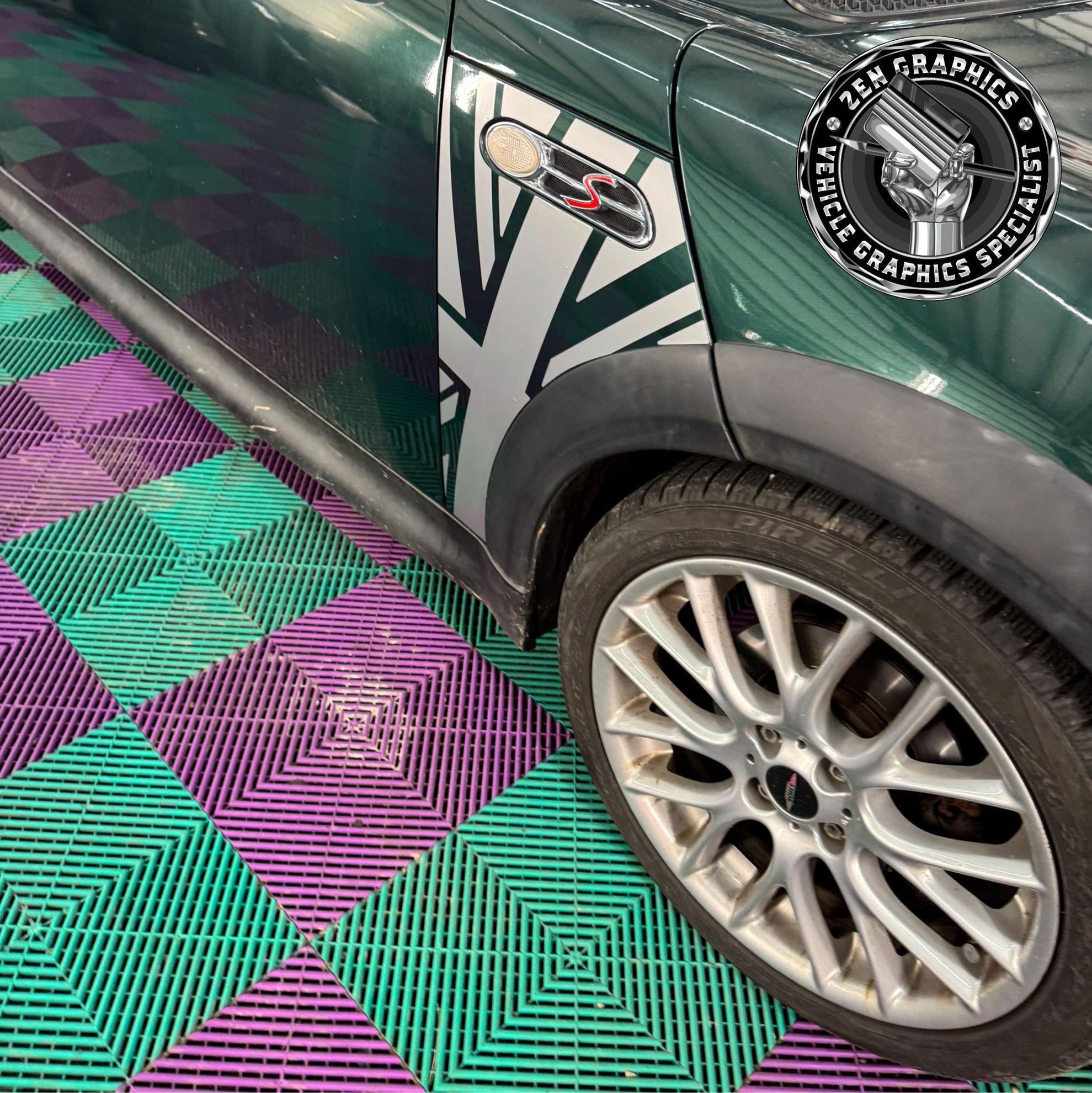 Zen Graphics - Mini R50 / R53 Cooper S side Scuttle Union Jack Decals ...
