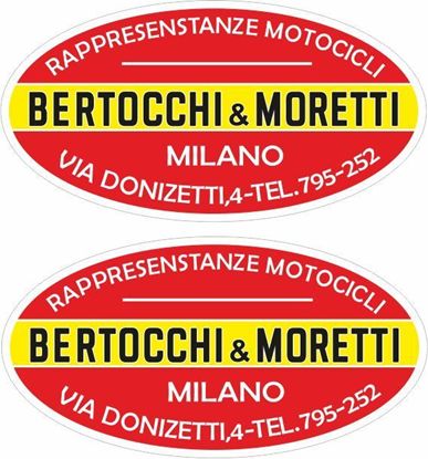 Picture of Bertocci & Moretti Vespa / Lambretta Scooter Dealer Decals / Stickers
