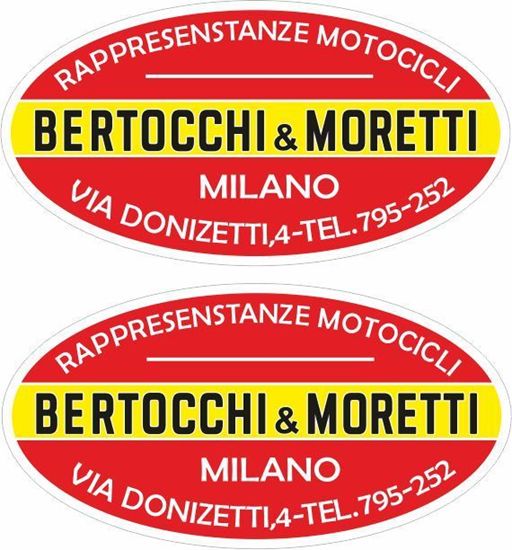 Picture of Bertocci & Moretti Vespa / Lambretta Scooter Dealer Decals / Stickers