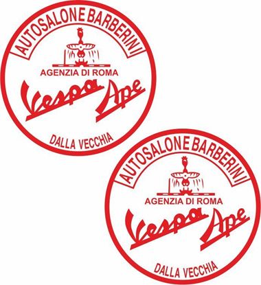 Picture of Autosalone Barberini Dalla Vecchia Vespa / Lambretta Scooter Dealer Decals / Stickers