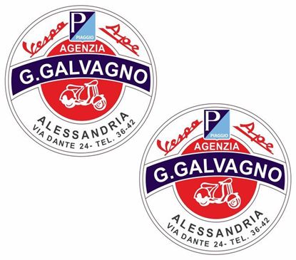 Picture of G.Galvagno Ales Andria  Vespa / Lambretta Scooter Dealer Decals / Stickers