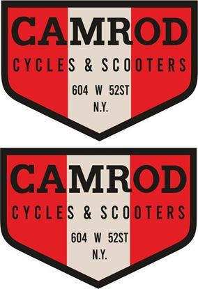 Picture of Camrod Cycles & Scooters Vespa / Lambretta Dealer Decals / Stickers
