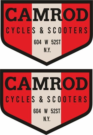 Picture of Camrod Cycles & Scooters Vespa / Lambretta Dealer Decals / Stickers