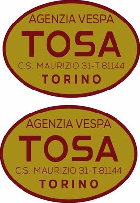 Picture of TOSA Agenzia Vespa / Lambretta Scooter Dealer Decals / Stickers