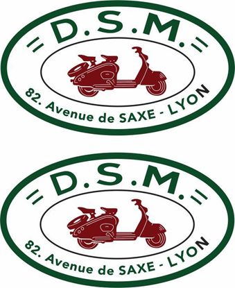 Picture of D.S.M. Vespa / Lambretta Scooter Dealer Decals / Stickers