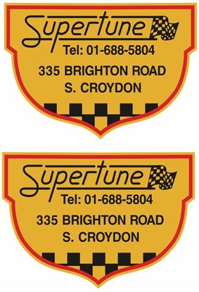 Picture of Supertune Croydon Brighton Vespa / Lambretta Scooter Dealer Decals / Stickers