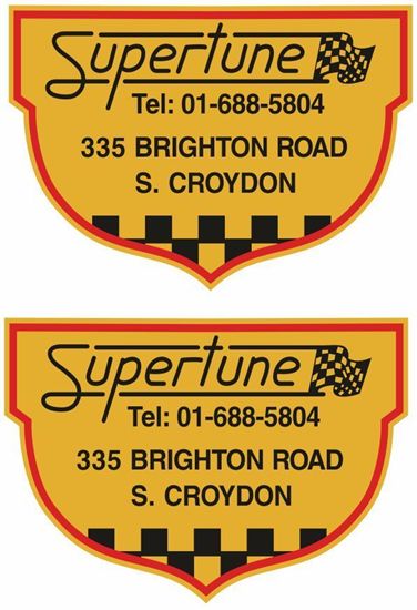 Picture of Supertune Croydon Brighton Vespa / Lambretta Scooter Dealer Decals / Stickers