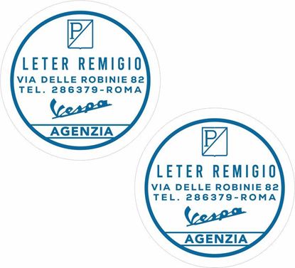 Picture of Leter Remigio Moto Vespa / Lambretta Scooter Dealer Decals / Stickers