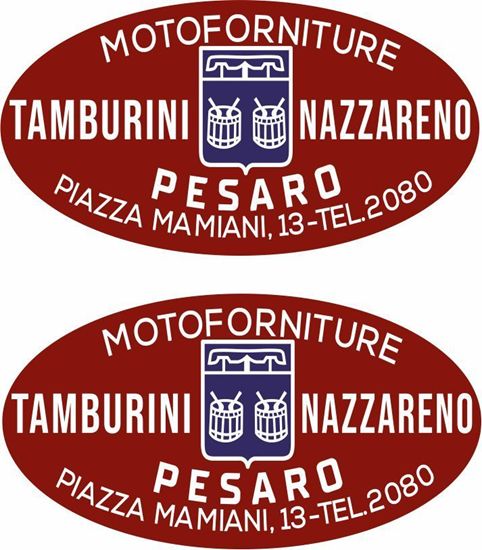 Picture of Tamburini Nazzareno  Vespa / Lambretta Scooter Dealer Decals / Stickers