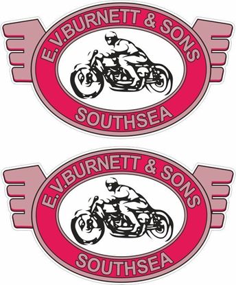 Picture of E W Burnett & Sons Southsea Triumph Dealer Decals / Stickers