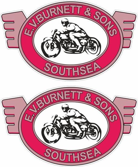 Picture of E W Burnett & Sons Southsea Triumph Dealer Decals / Stickers