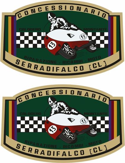 Picture of Serradifalco Vespa / Lambretta Scooter Dealer Decals / Stickers