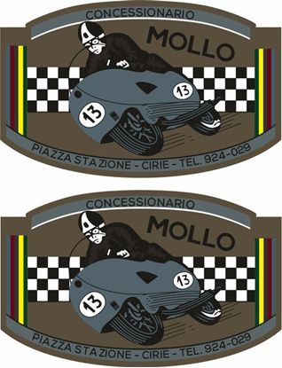 Picture of Mollo Vespa / Lambretta Scooter Dealer Decals / Stickers