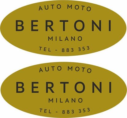 Picture of Bertoni Milano Auto Moto Vespa / Lambretta Scooter Dealer Decals / Stickers