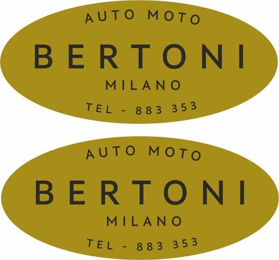 Picture of Bertoni Milano Auto Moto Vespa / Lambretta Scooter Dealer Decals / Stickers