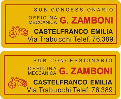 Picture of G Zamboni Agente Vespa / Lambretta Scooter Dealer Decals / Stickers