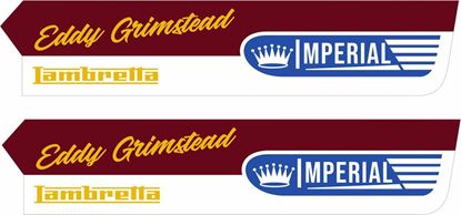 Picture of Eddy Eddie Grimstead Vespa / Lambretta Scooter Dealer Decals / Stickers
