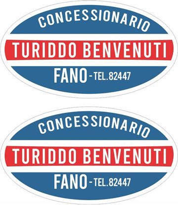 Picture of Turiddo Benvenutti Vespa / Lambretta Scooter Dealer Decals / Stickers